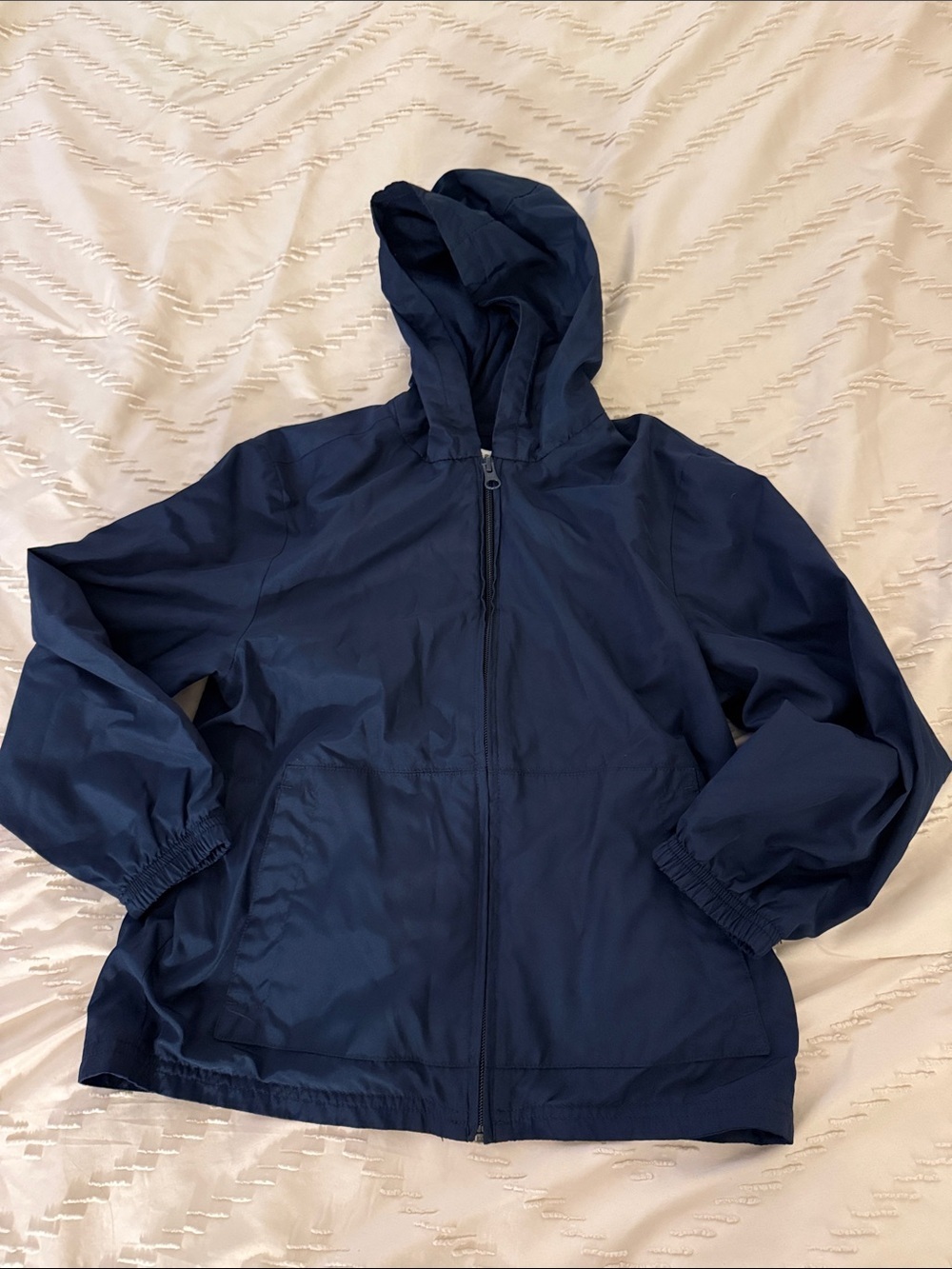 Boys Cat & Jack Navy Lightweight Hooded Windbreaker Jacket